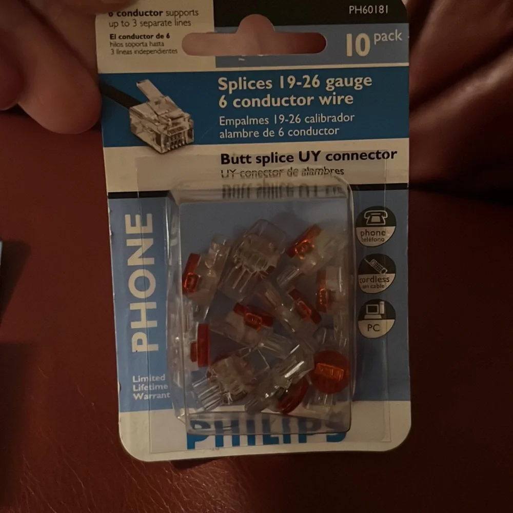 Bundle of phone/modem hookup accessories